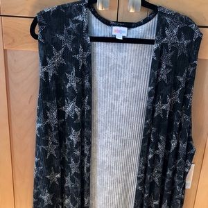 3XL Joy duster like vest Black & White